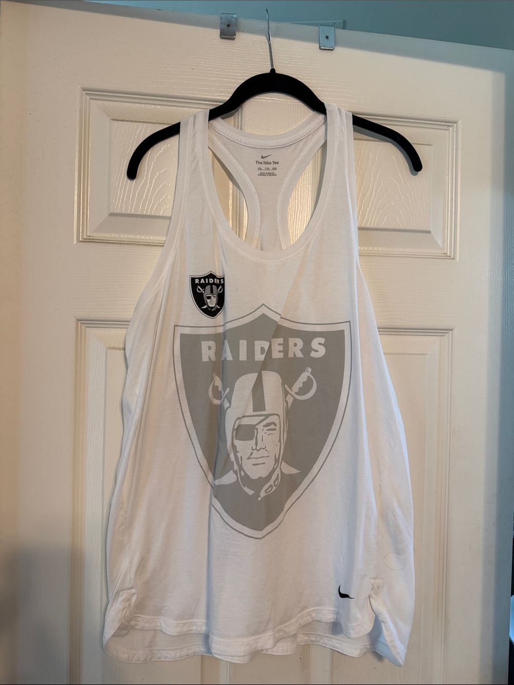 Oakland Raiders White Logo Tank Top